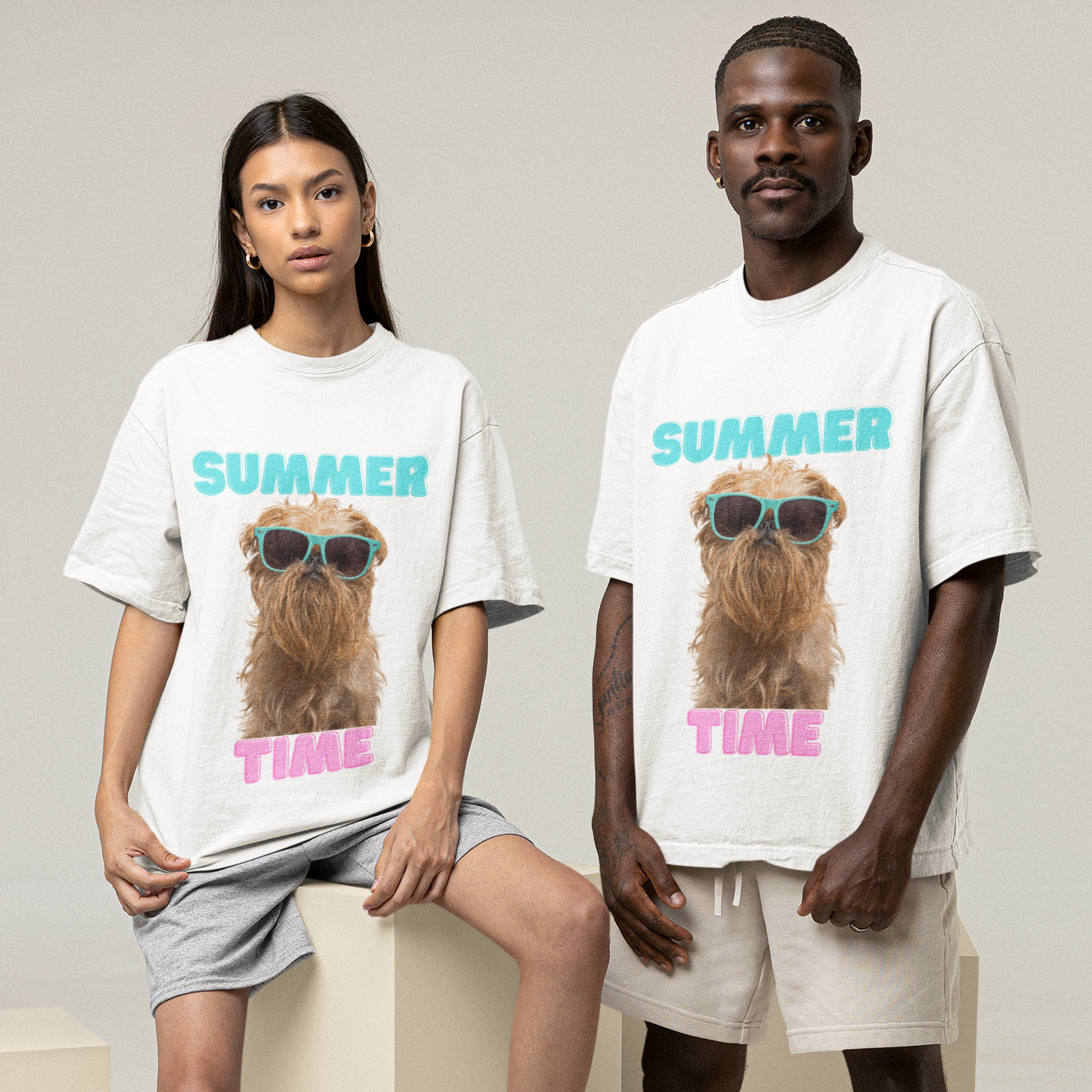 Dog "Sumer Time" - T-Shirt Unisex